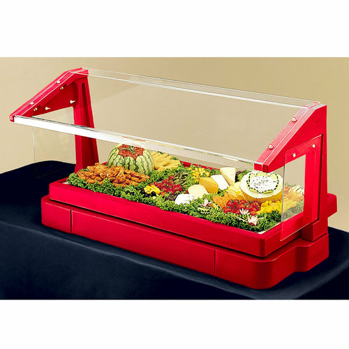 Cambro BBR720158 62 7/8" Cold Food Bar - (5) Pan Capacity, Table Top, Hot Red-cityfoodequipment.com