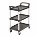 Cambro BC331KD110 3 Level Polymer Utility Cart W/ 300 Lb Capacity, Raised Ledges-cityfoodequipment.com