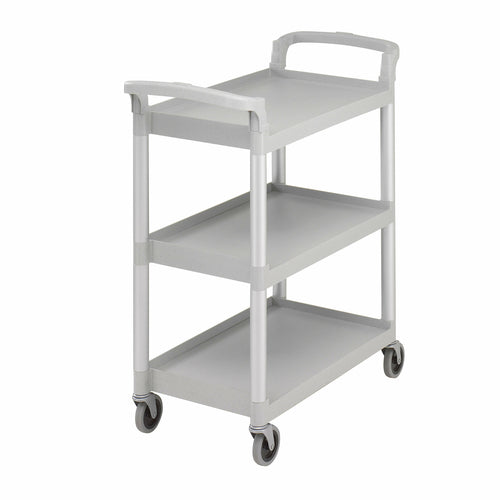 Cambro BC331KD480 3 Level Polymer Utility Cart W/ 300 Lb Capacity, Raised Ledges-cityfoodequipment.com