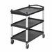 Cambro BC340KD110 3 Level Polymer Utility Cart W/ 400 Lb Capacity, Raised Ledges-cityfoodequipment.com