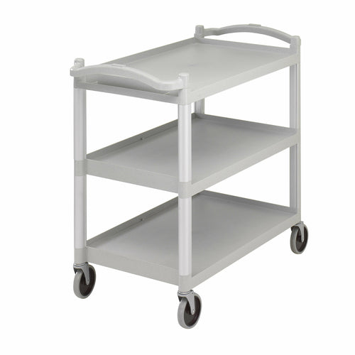 Cambro BC340KDLP480 3 Level Plastic Utility Cart W/ 400 Lb Capacity, Raised Ledges-cityfoodequipment.com