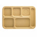Cambro BCT1014161 Plastic Rectangular Tray W/ (6) Compartments, 10" X 14 1/2", Tan-cityfoodequipment.com