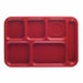 Cambro BCT1014163 Plastic Rectangular Tray W/ (6) Compartments, 10" X 14 1/2", Red-cityfoodequipment.com