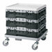 Cambro BR414110 Camrack Base Rack With Extender - 1 Compartment, 4"H, Black-cityfoodequipment.com