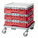 Cambro BR414163 Camrack Base Rack With Extender - 1 Compartment, 4"H, Red-cityfoodequipment.com