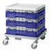 Cambro BR414186 Camrack Base Rack With Extender - 1 Compartment, 4"H, Navy Blue-cityfoodequipment.com
