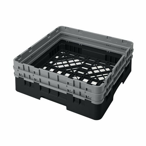 Cambro BR578110 Camrack Base Rack - (2)extenders, 1 Compartment, 7 1/4"H, Black-cityfoodequipment.com