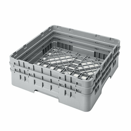 Cambro BR578151 Camrack Base Rack - (2)extenders, 1 Compartment, 7 1/4"H, Soft Gray-cityfoodequipment.com