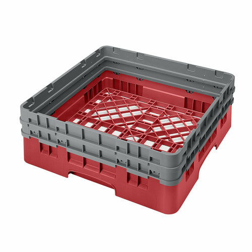 Cambro BR578163 Camrack Base Rack - (2)extenders, 1 Compartment, 7 1/4"H, Red-cityfoodequipment.com