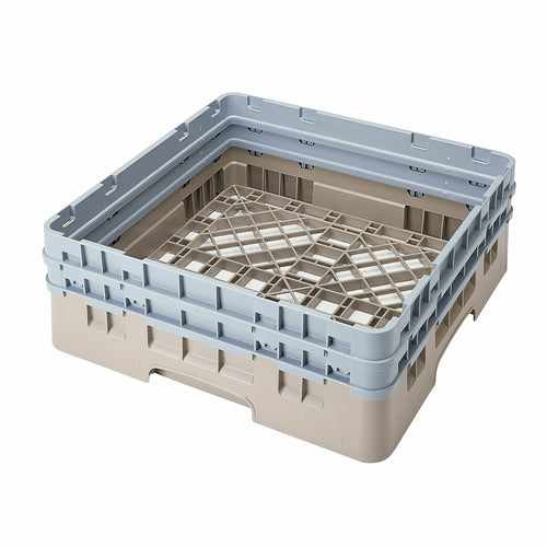 Cambro BR578184 Camrack Base Rack - (2)extenders, 1 Compartment, 7 1/4"H, Beige-cityfoodequipment.com