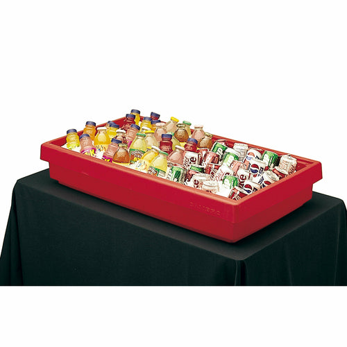Cambro BUF72158 62 7/8" Cold Food Bar - (5) Pan Capacity, Table Top, Hot Red-cityfoodequipment.com