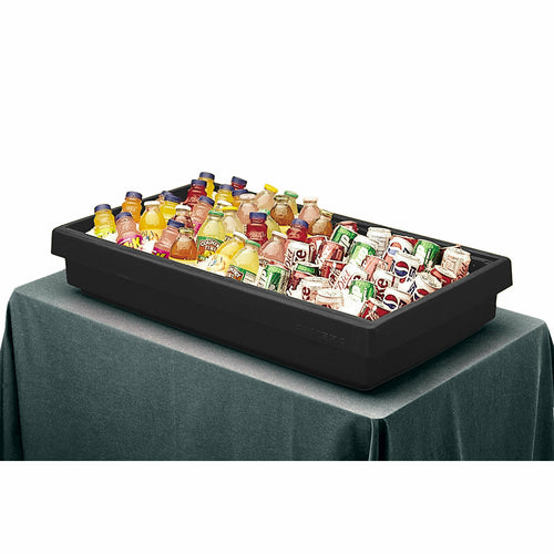 Cambro BUF48110 37 1/4" Cold Food Bar - (3) Pan Capacity, Table Top, Black-cityfoodequipment.com