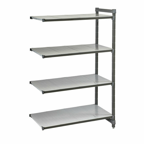 Cambro CBA183084S4580 30" NSF 4-Tier Polymer Shelf Kit - Camshelving® Basics Plus, 18"W, 84"H-cityfoodequipment.com