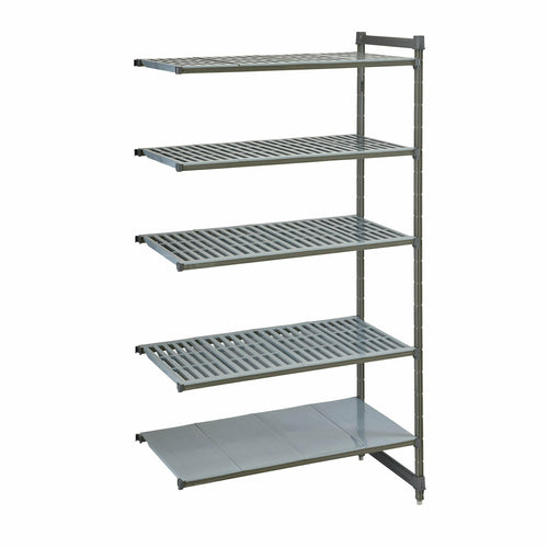 Cambro CBA246084VS5580 60" NSF 5-Tier Polymer Shelf Kit - Camshelving® Basics Plus, 24"W, 84"H-cityfoodequipment.com