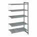 Cambro CBA243672V5580 36" NSF 5-Tier Polymer Shelf Kit - Camshelving® Basics Plus, 24"W, 72"H-cityfoodequipment.com