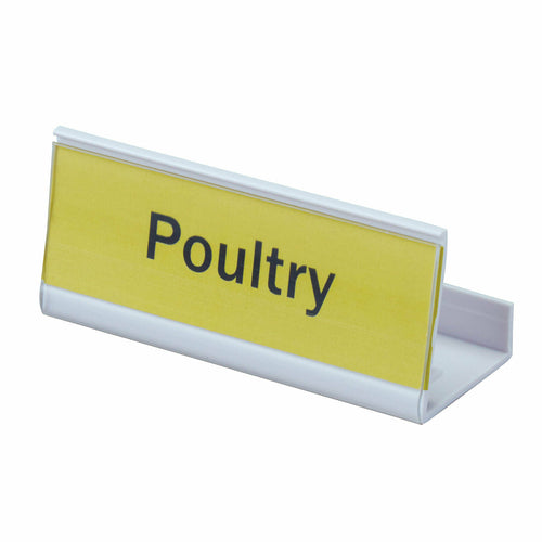 Cambro CBID6 6" Camshelving® Basics Label Holder, White/clear-cityfoodequipment.com