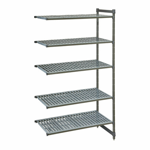 Cambro CBA216084V5580 60" NSF 5-Tier Polymer Shelf Kit - Camshelving® Basics Plus, 21"W, 84"H-cityfoodequipment.com