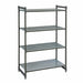 Cambro CBU186064VS4580 60" NSF 4-Tier Polymer Shelf Kit - Camshelving® Basics Plus, 18"W, 64"H-cityfoodequipment.com