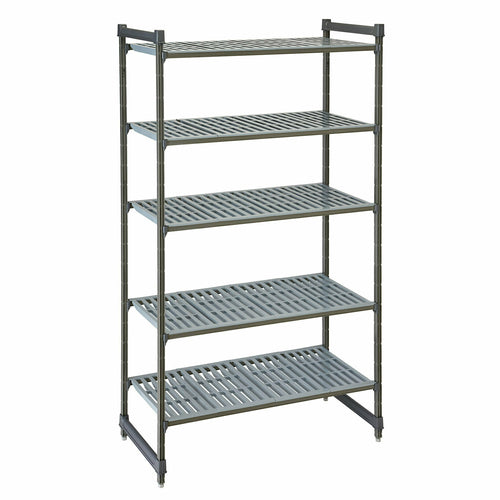 Cambro CBU183664V5580 36" NSF 5-Tier Polymer Shelf Kit - Camshelving® Basics Plus, 18"W, 64"H-cityfoodequipment.com