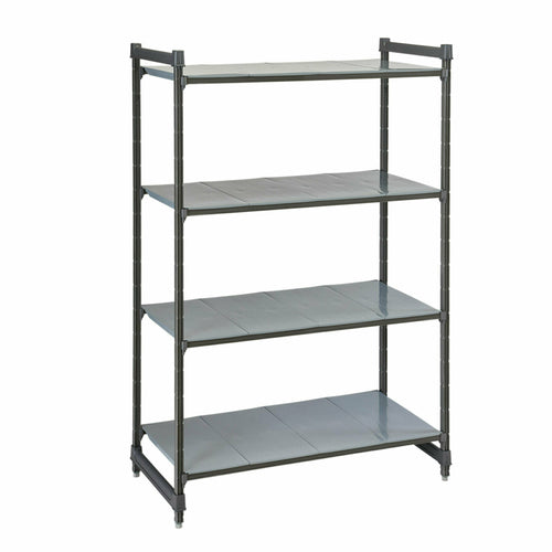 Cambro CBU185484S4580 54" NSF 4-Tier Polymer Shelf Kit - Camshelving® Basics Plus, 18"W, 84"H-cityfoodequipment.com
