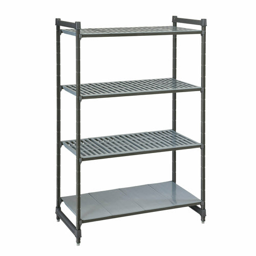 Cambro CBU183072VS4580 30" NSF 4-Tier Polymer Shelf Kit - Camshelving® Basics Plus, 18"W, 72"H-cityfoodequipment.com