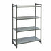 Cambro CBU184872S4580 48" NSF 4-Tier Polymer Shelf Kit - Camshelving® Basics Plus, 18"W, 72"H-cityfoodequipment.com