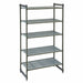 Cambro CBU183084V5580 30" NSF 5-Tier Polymer Shelf Kit - Camshelving® Basics Plus, 18"W, 84"H-cityfoodequipment.com