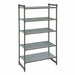 Cambro CBU184284VS5580 42" NSF 5-Tier Polymer Shelf Kit - Camshelving® Basics Plus, 18"W, 84"H-cityfoodequipment.com