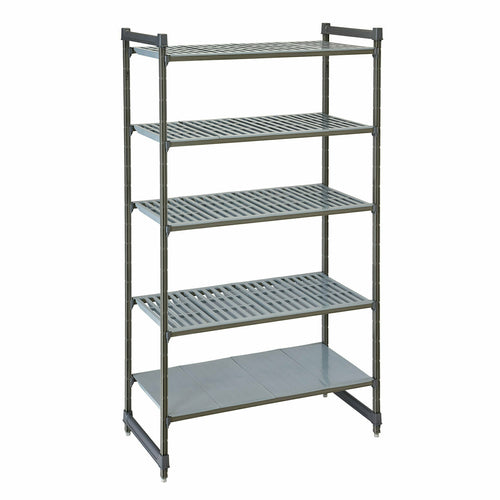 Cambro CBU183084VS5580 30" NSF 5-Tier Polymer Shelf Kit - Camshelving® Basics Plus, 18"W, 84"H-cityfoodequipment.com