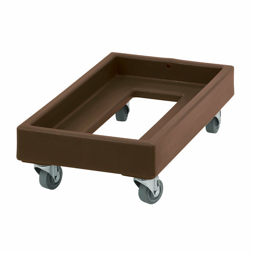 Cambro CD1327131 Camdolly® For Milk Crates W/ 300 Lb Capacity, Dark Brown-cityfoodequipment.com