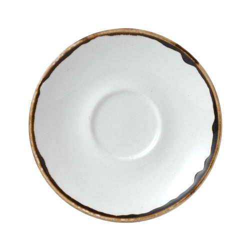 Dudson FM736 6 1/4" Round Harvest Saucer - Ceramic, Natural-cityfoodequipment.com