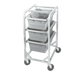 Channel AXD503L 40 1/2" Lug Rack W/ 3 Lug Capacity & Swivel Casters, Aluminum-cityfoodequipment.com