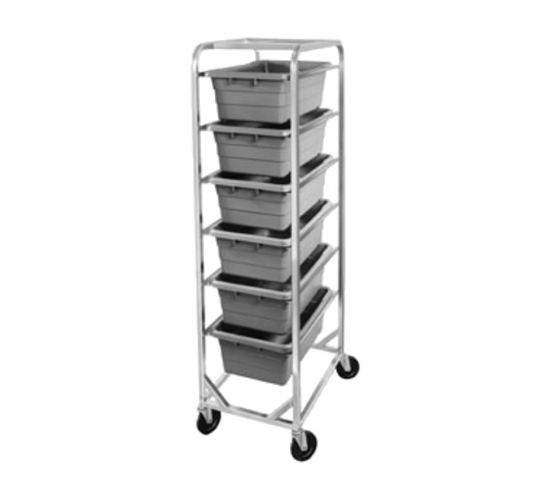 Channel AXD512L 70 1/2" Lug Rack W/ 12 Lug Capacity & Swivel Casters, Aluminum-cityfoodequipment.com