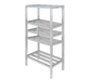 Channel ED2448-4 48" Heavy-Duty Shelving Unit W/ 2200 Lb Capacity, Aluminum-cityfoodequipment.com