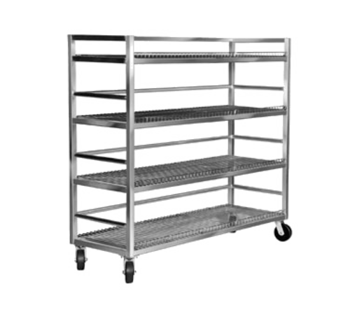Channel MC2472-4 Queen Mary Cart - 4 Levels, 2000 Lb. Capacity, Aluminum, Removable Shelving-cityfoodequipment.com