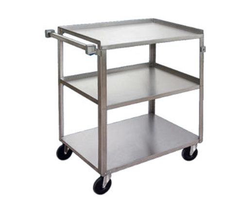 Channel US1524-3 27 1/4" Metal Bus Cart W/ (3) Levels, Stainless-cityfoodequipment.com