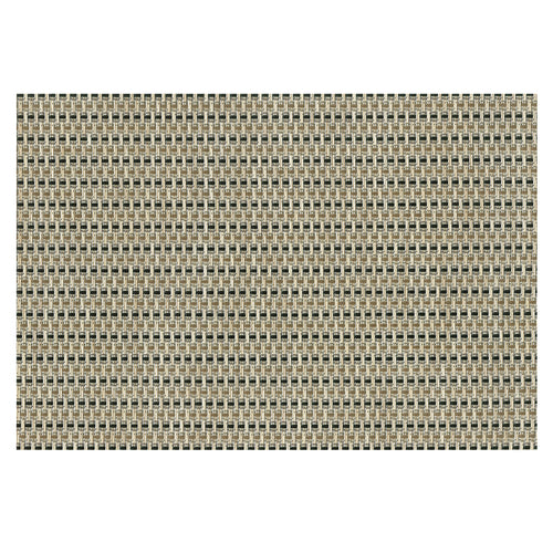 Ritz 64901 Rectangular Polyester Placemat - 13" X 19", Tan/black-cityfoodequipment.com