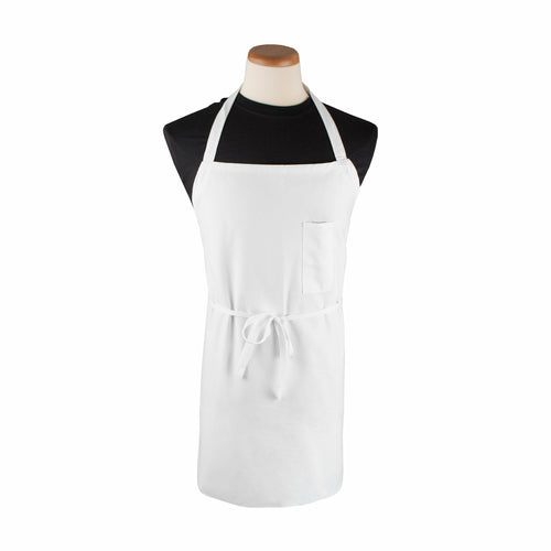 Chef Revival BIAWH Bib Apron - 32" X 32 1/2", Cotton/poly, White-cityfoodequipment.com