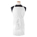 Chef Revival CL2PBIAWH-1 1 Pocket Bib Apron W/ Adjustable Neck Strap - 32" X 32 1/2", Cotton/poly, White-cityfoodequipment.com