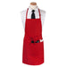 Chef Revival CL3PBIAELRD-1 3 Pocket Bib Apron W/ Adjustable Neck Strap - 26" X 31", Polyester, Red-cityfoodequipment.com