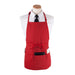 Chef Revival CL3PBIARDFP-1 3 Pocket Bib Apron W/ Adjustable Neck Strap - 26" X 23", Polyester, Red-cityfoodequipment.com