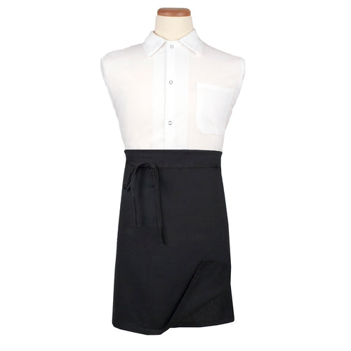 Chef Revival CL4WABK-1 Waist Apron - 32" X 21 1/2", Cotton/poly, Black-cityfoodequipment.com