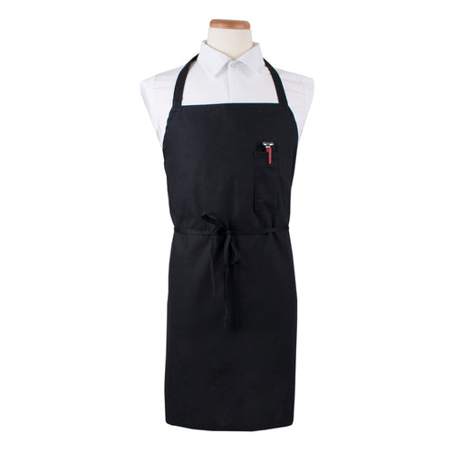 Chef Revival CLBIABK-1 Bib Apron - 32" X 32 1/2", Cotton/poly, Black-cityfoodequipment.com