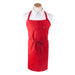 Ritz CLBIARD-1 Bib Apron - 32" X 32 1/2", Cotton/poly, Red-cityfoodequipment.com