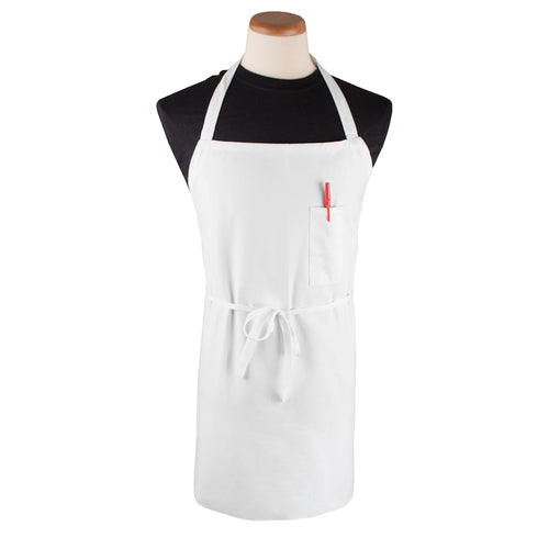 Chef Revival CLBIAWH-1 Bib Apron - 32" X 32 1/2", Cotton/poly, White-cityfoodequipment.com