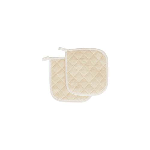 Chef Revival CLTPH8BE-1 8" Square Pot Holder - Terry, Beige-cityfoodequipment.com
