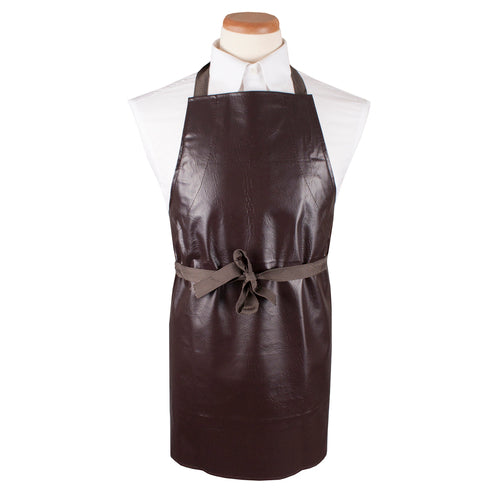 Chef Revival CLVA-1 Bib Apron - 26" X 28", Vinyl, Brown-cityfoodequipment.com