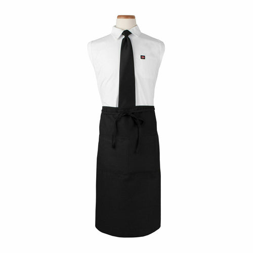 Chef Revival CLWABK-1 Waist Apron - 32" X 29 1/2", Cotton/poly, Black-cityfoodequipment.com