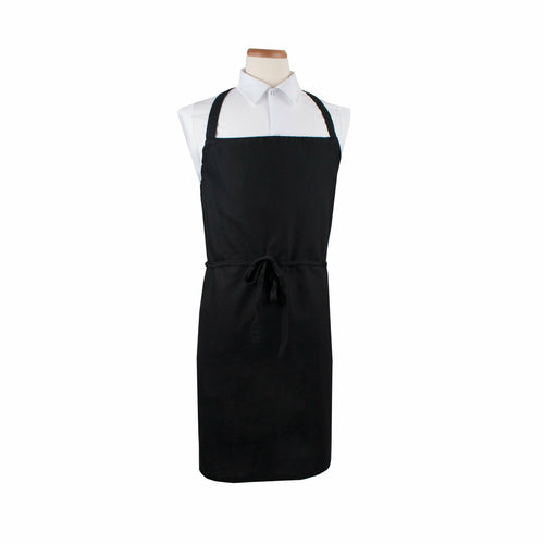 Chef Revival CLWBABK-1 Bib Apron - 36" X 34", Cotton/poly, Black-cityfoodequipment.com