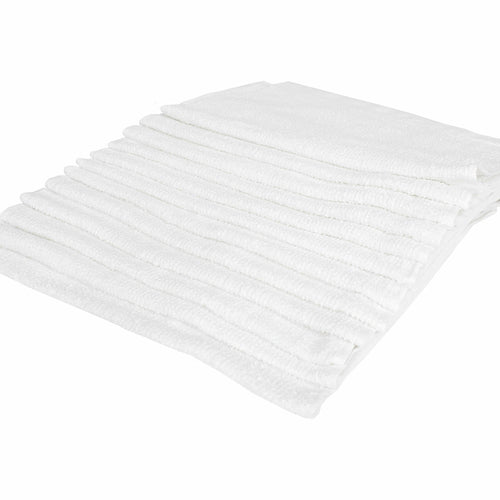 Chef Revival HBMR White Ribbed Terry Cloth Bar Towel, 16" X 19"-cityfoodequipment.com